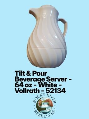 Tilt and Pour Swirled Server | 64 oz | White | Vollrath | 52134 | Restaurant